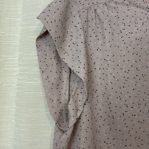 R ESSENTIAL WOMES SOFT GREY PURPLE BLOUSE WITH WHITE AND BLACK FLECK SIZE XXL - Picture 5 of 6